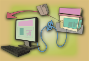 Ecommerce imagem ilustrativa de compras online.